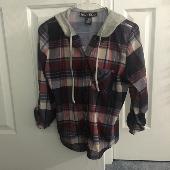 Tops - Junior 3/4 Sleeve plaid Shirt